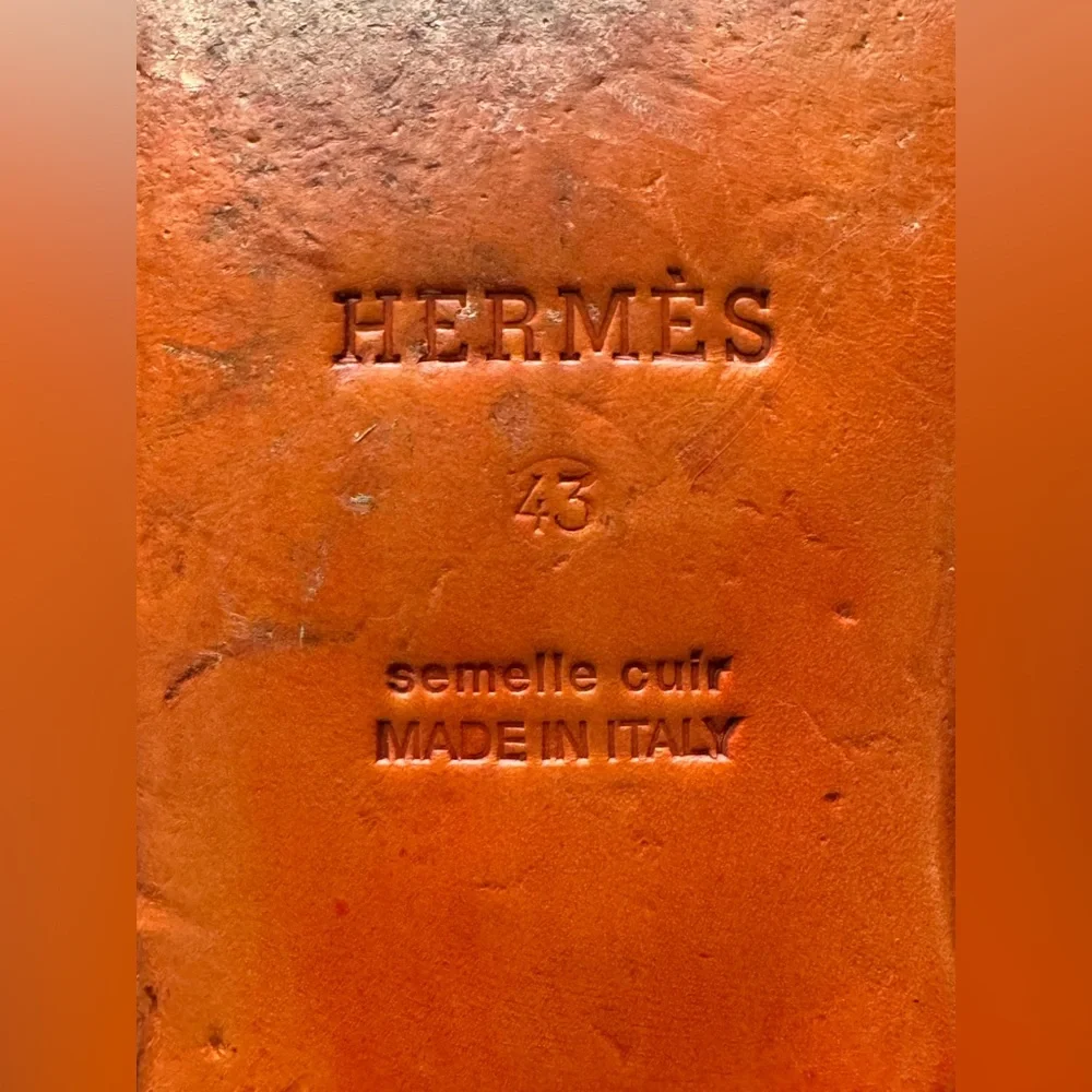 HERMES Crocodile Brown Alligator Leather Penny Loafer Shoes 10 US 43 Euro 9 UK - Picture 12 of 16